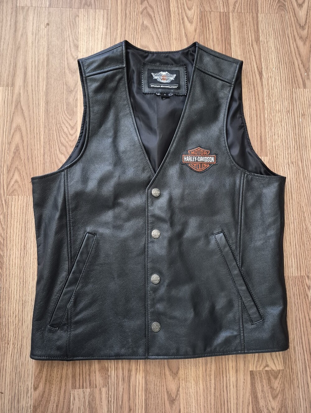 Harley-Davidson Men's Black Leather Vest
